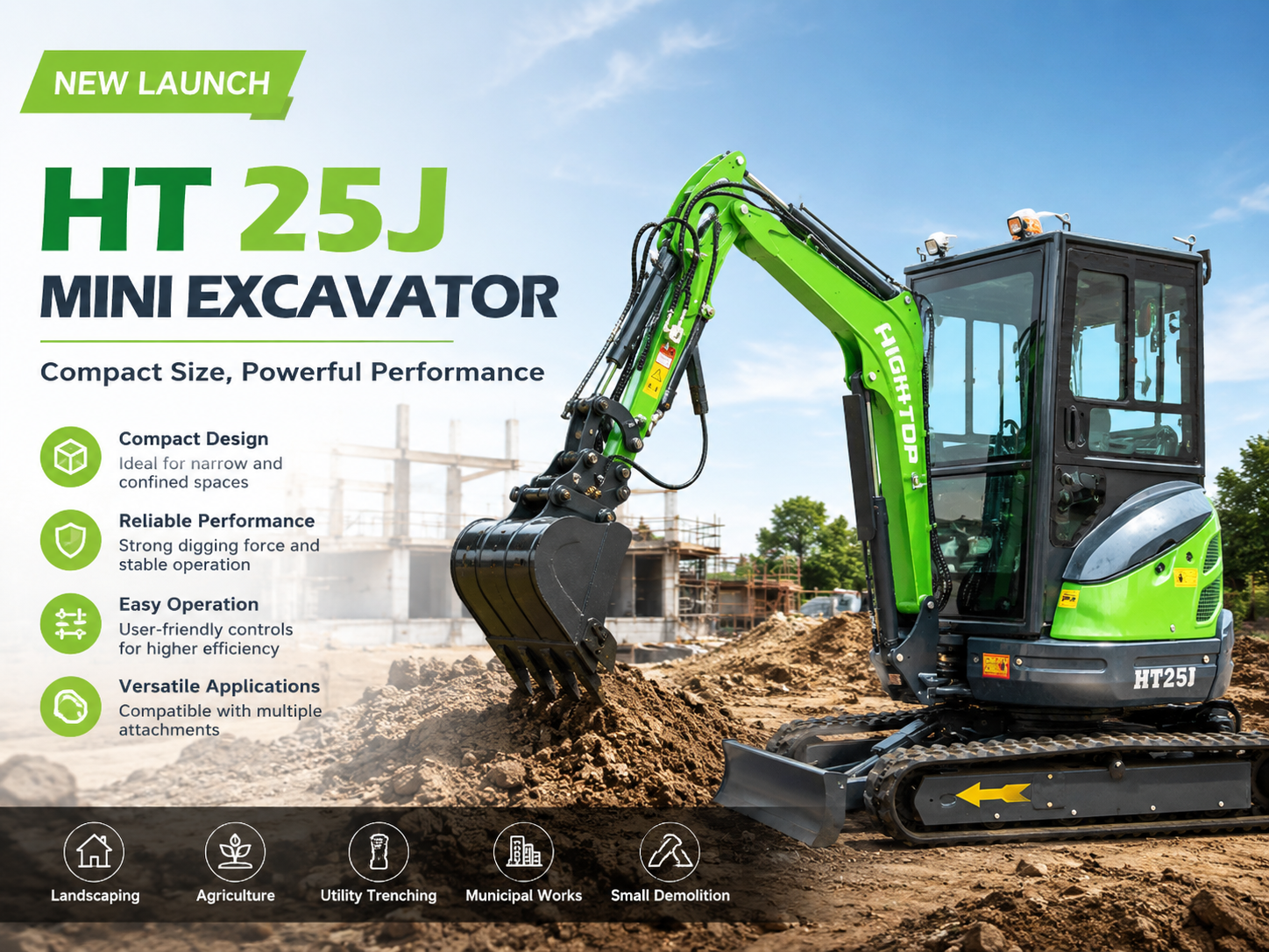 HT 25J Mini Excavator Technical Introduction