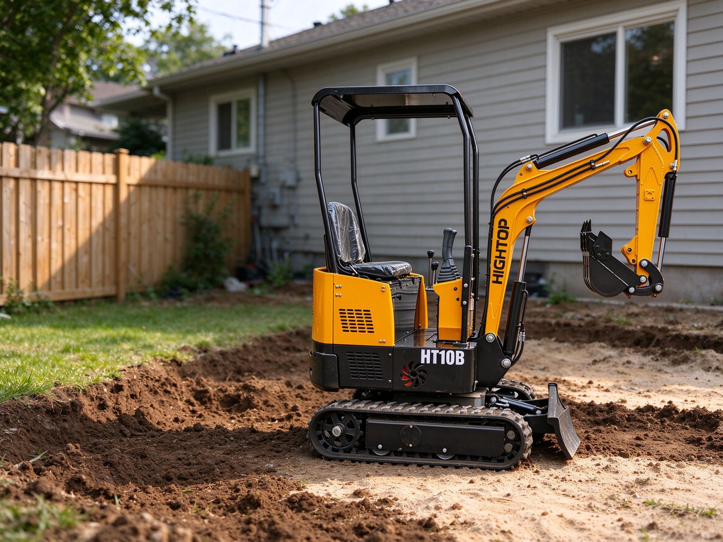What Is a 1-Ton Mini Excavator Actually Good For? Real Jobs the HIGHTOP HT10B Handles